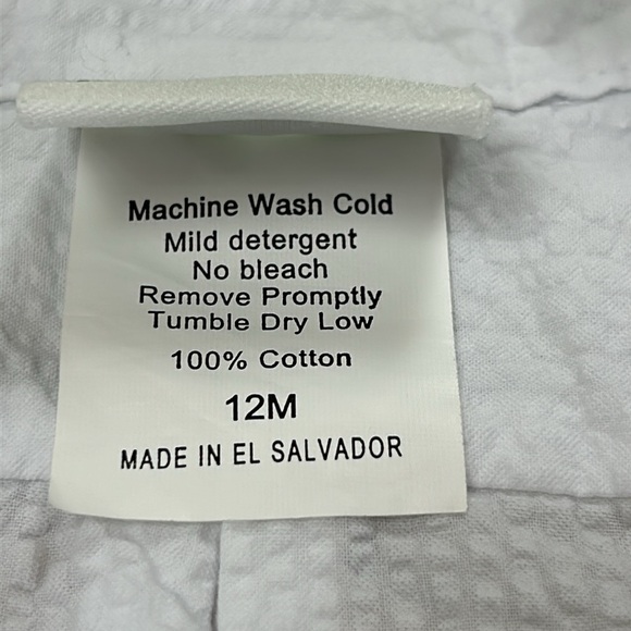 Zuccini brand infants white cotton one piece.  Waffle texture. Size 12 months. - Picture 4 of 6